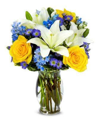 The Bright Blue Skies Bouquet